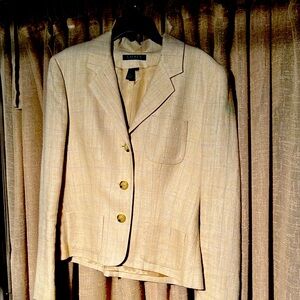 Ralph Lauren Beige Blazer with Check Design